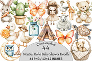 Neutral Boho Baby Shower Doodle, an Illustration by CitraGraphics (Thumbnail 1 of 5)