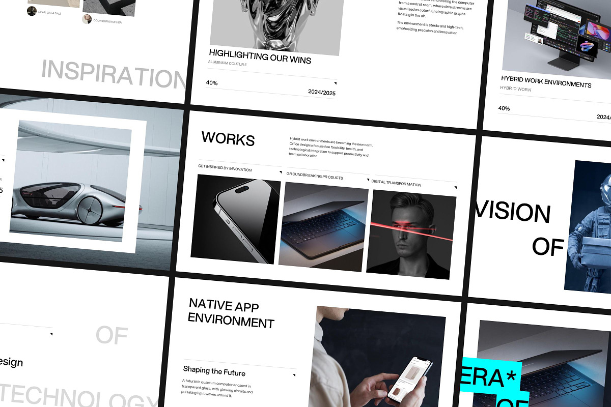 BLED Futuristic Minimalist Deck, a Presentation Template by Goashape Studio (Photo 1 of 10)