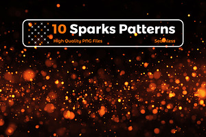 10 Sparks Seamless Patterns, a Pattern Graphic by iHemalaya
