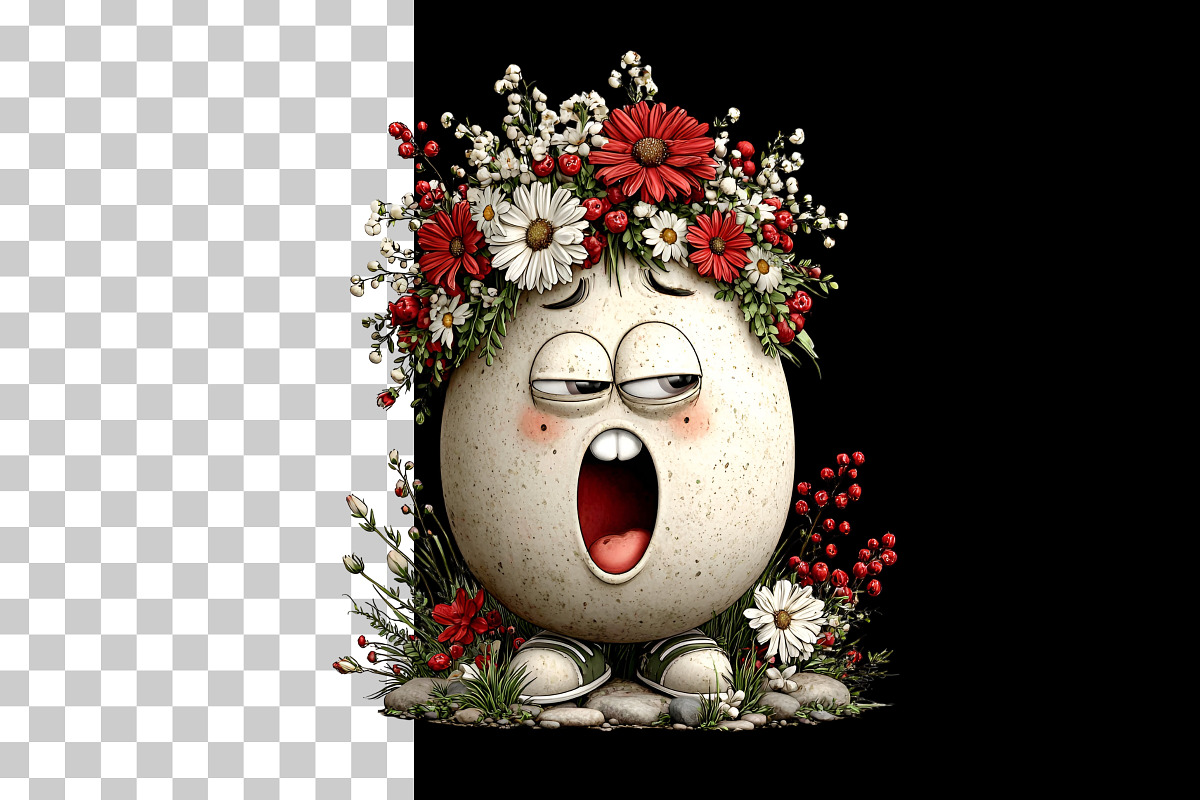 Quirky Easter Eggs Clipart Set, a Seasonal Illustration by Nicolle's Colorful Art (Photo 9 of 9)