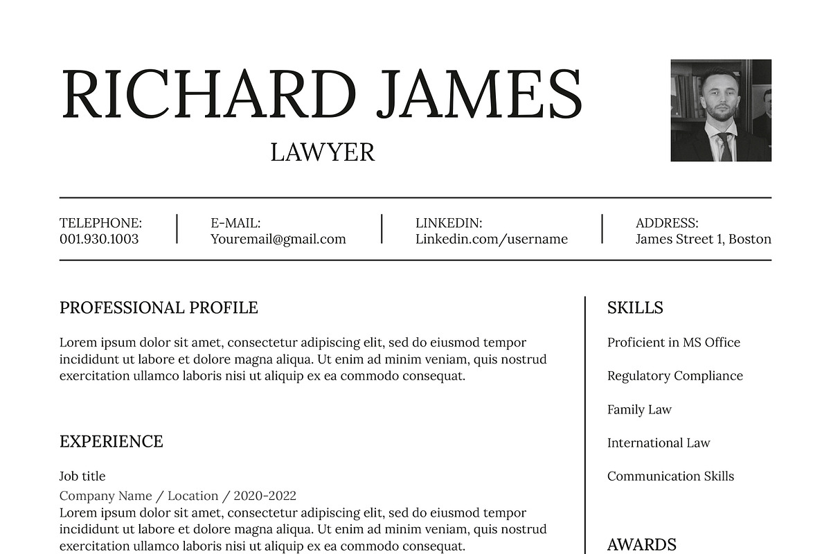 Elegant Resume CV and Cover Letter, a Resume Template by Type Twice (Photo 3 of 4)