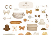 Floral kittens - clipart & patterns, an Animal Illustration by polikarpovaart (Thumbnail 14 of 15)
