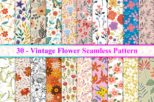 Vintage Floral Seamless Pattern, a Pattern Graphic by Digital Studio