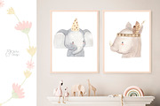 SAFARI ANIMAL FACES. Watercolor, an Animal Illustration by OlliArtDesign (Thumbnail 5 of 9)