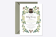 Bear Cub Baby Shower Invite, an Invitation Template by origamiprints (Thumbnail 1 of 2)