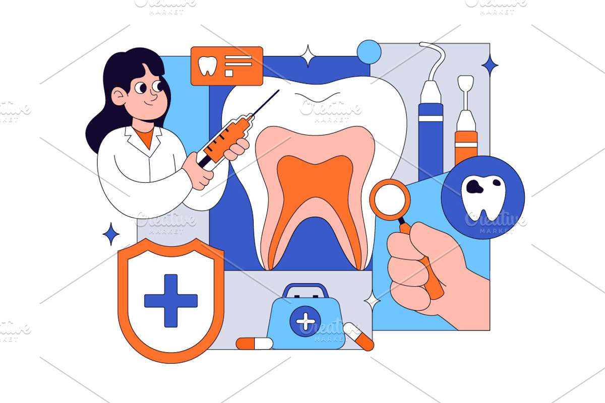 10 Dentist Treatment Illustration, a Healthcare Illustration by denayunebgt (Photo 3 of 4)