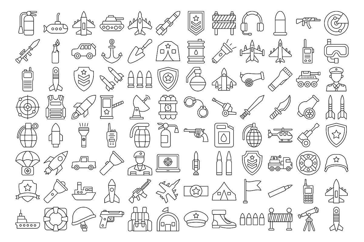 Military Symbols Vector Icons Pack, an Icon by Vector Portal (Photo 6 of 6)