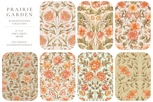 Prairie Garden Watercolor Patterns