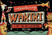 Wakiki Layered Typeface + Bonus, a Sans Serif Font by Drizy (Thumbnail 1 of 9)