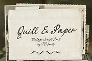 Vintage Retro script font Quill Pape, a Script Font by TD fonts (Thumbnail 1 of 11)