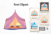 Tent Clipart, a Graphic by Artnoy (Thumbnail 1 of 5)
