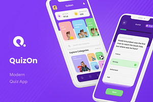 Modern Quiz App UI Quizon