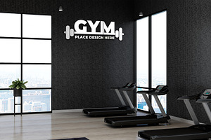 Modern Fitness Logo Mockup