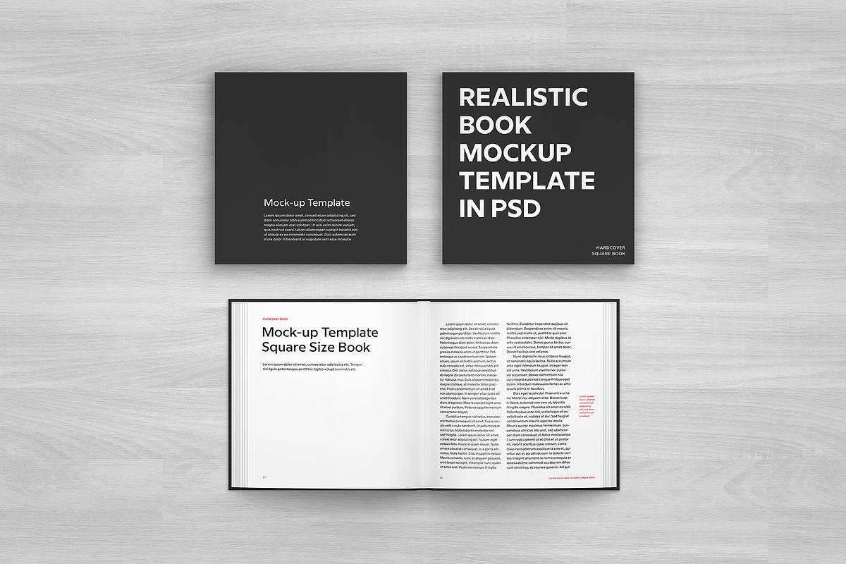 Hardcover Square Book Mockup, a Books & Magazine Mockup by Petr Stránský (Photo 3 of 21)