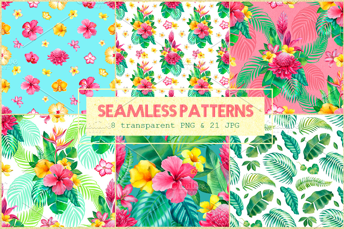 Tropical flora, a Texture Illustration by Sundra (Photo 7 of 15)