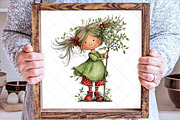 Christmas Whimsical Fairy Clipart, an Illustration by SinaCreation (Thumbnail 4 of 7)