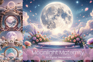 Moonlight Maternity Digital Backdrop