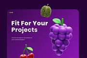 Fresh Fruits 3D Icons, an Object 3D Model by Azam Creative (Thumbnail 4 of 5)