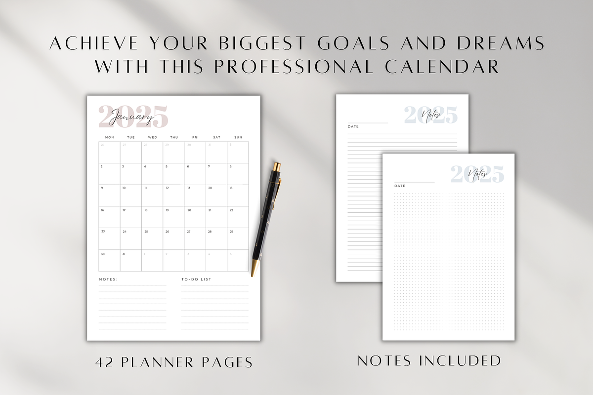 2025 Printable Calendar Template, a Stationery Template by BRANDcontent (Photo 3 of 7)