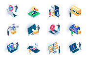 Unique Isometric Icons Pack, an Outline Icon by alexdndz (Thumbnail 7 of 21)