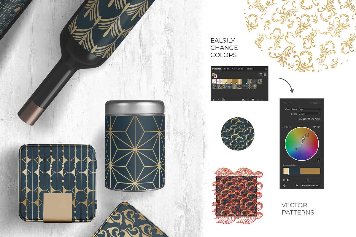 Asian Deco Vol.2 : Seamless Art Deco, a Pattern Graphic by AsianElements (Photo 2 of 11)