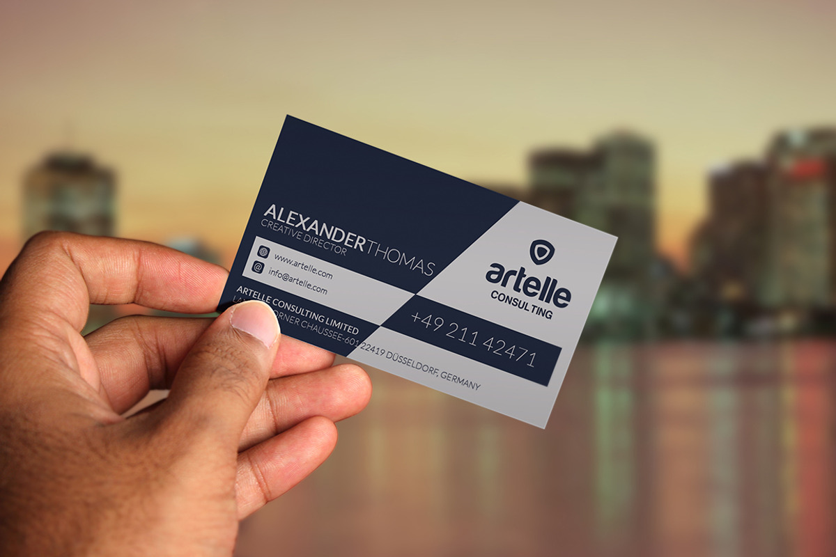 Dark Blue Business Card, a Business Card Template by Marvel (Photo 3 of 6)
