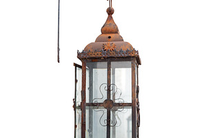 Vintage lantern isolated on white, an Architecture Photo by BOOCYS
