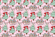 Pink Plaid Christmas Seamless, a Pattern Graphic by Coastal 5 Designs (Thumbnail 2 of 3)