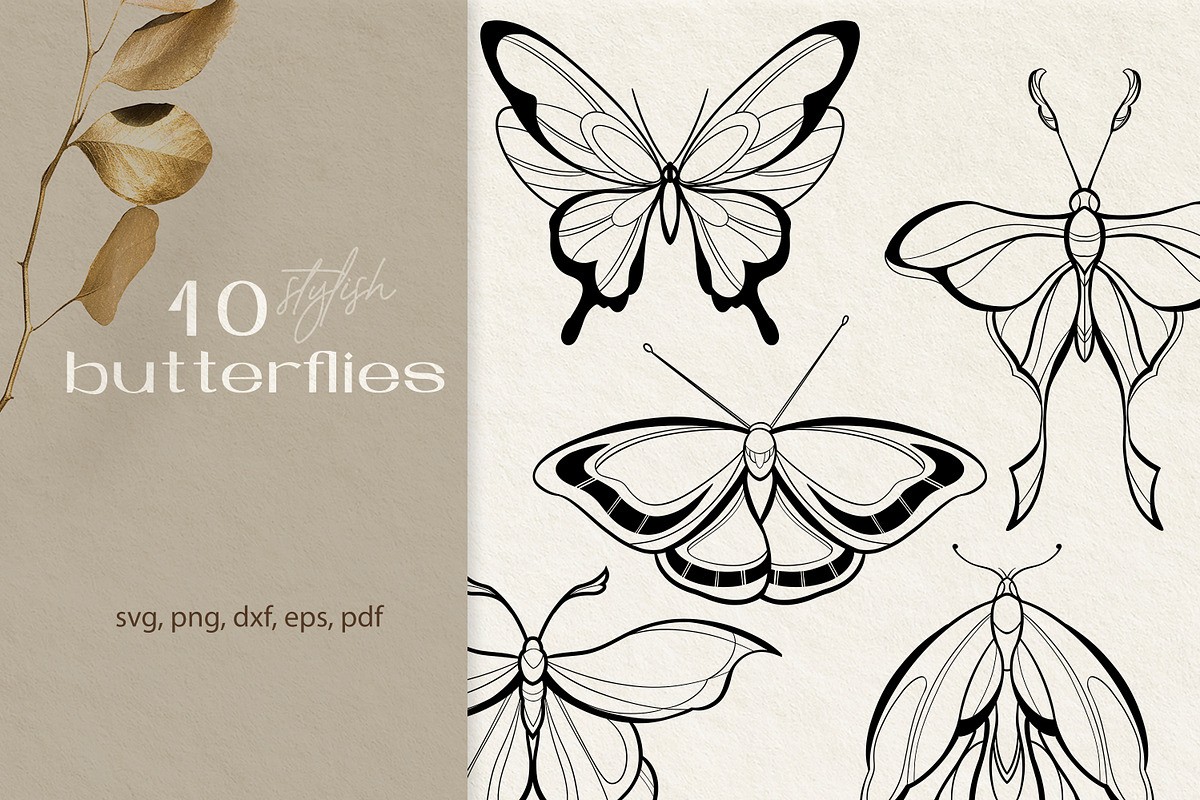 Butterfly clipart svg png dxf, an Animal Illustration by DamriNa art (Photo 1 of 4)