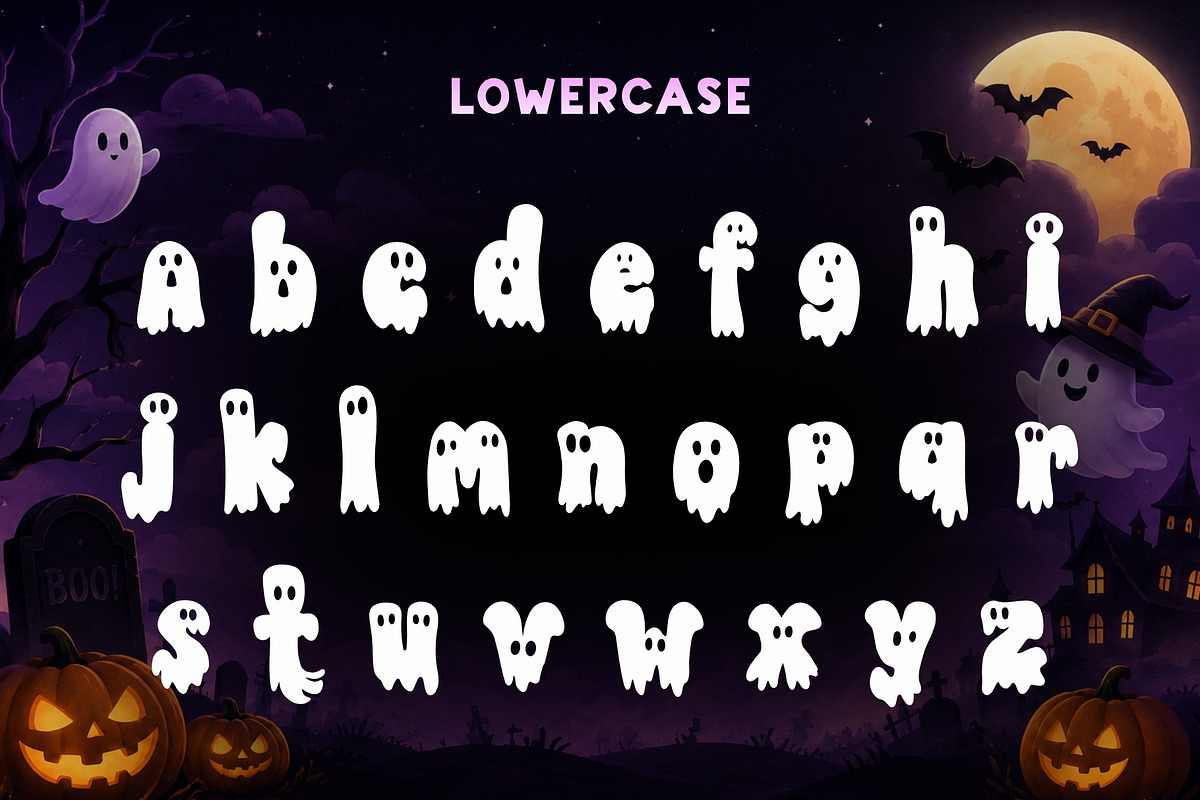 Meltie Ghost-Halloween Display Font, a Symbol Font by AnningArts (Photo 7 of 8)