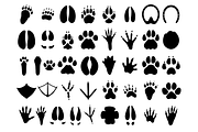 41 Animal Paw Stencil, Animal Tracks, an Object Graphic by Doodle Cloud Studio (Thumbnail 1 of 2)