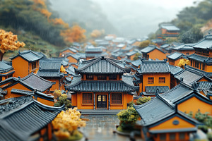 Vibrant traditional architecture in, a Photo by Tanuart