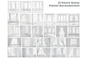 25 White Room Digital Photo Backdrop, a Layer Style Add-On by HappyNews (Thumbnail 2 of 8)