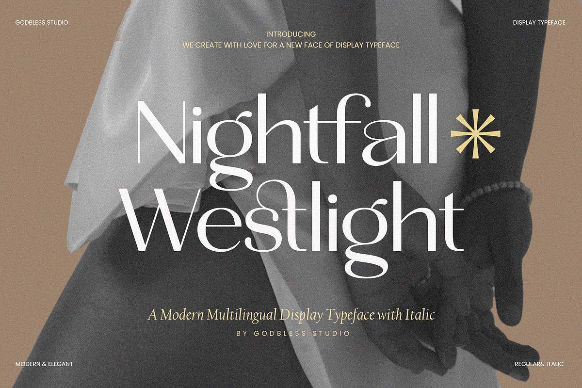 Nightfall Westlight, a Sans Serif Font by Godbless Studio (Photo 1 of 15)