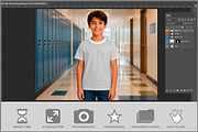 Kids T-shirt School Hallway Mock PSD, a Shirt Mockup by Bruno's Shop (Thumbnail 2 of 3)
