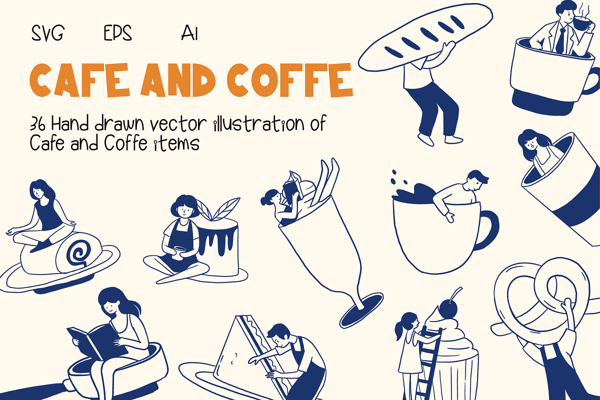 Cafe and Coffe | Vector Illustration, an Object Illustration by Berdansabersama (Photo 1 of 8)