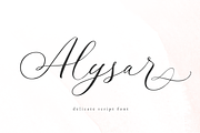 Alysar | Delicate Calligraphy Font, a Script Font by KA Designs (Thumbnail 1 of 24)