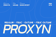 Proxyn - Sans Sport, a Sans Serif Font by Pandeka Studio (Thumbnail 1 of 10)