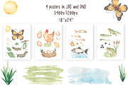 Watercolor Life Cycle Bundle, an Education Illustration by MayaNavits (Thumbnail 3 of 22)