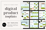 Canva Digital Product Mockups, a Marketing Template by Marigold Studios (Thumbnail 1 of 11)