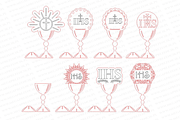 Chalices for First Holy Communion, a Pattern Graphic by MegaPrezencik (Thumbnail 6 of 6)