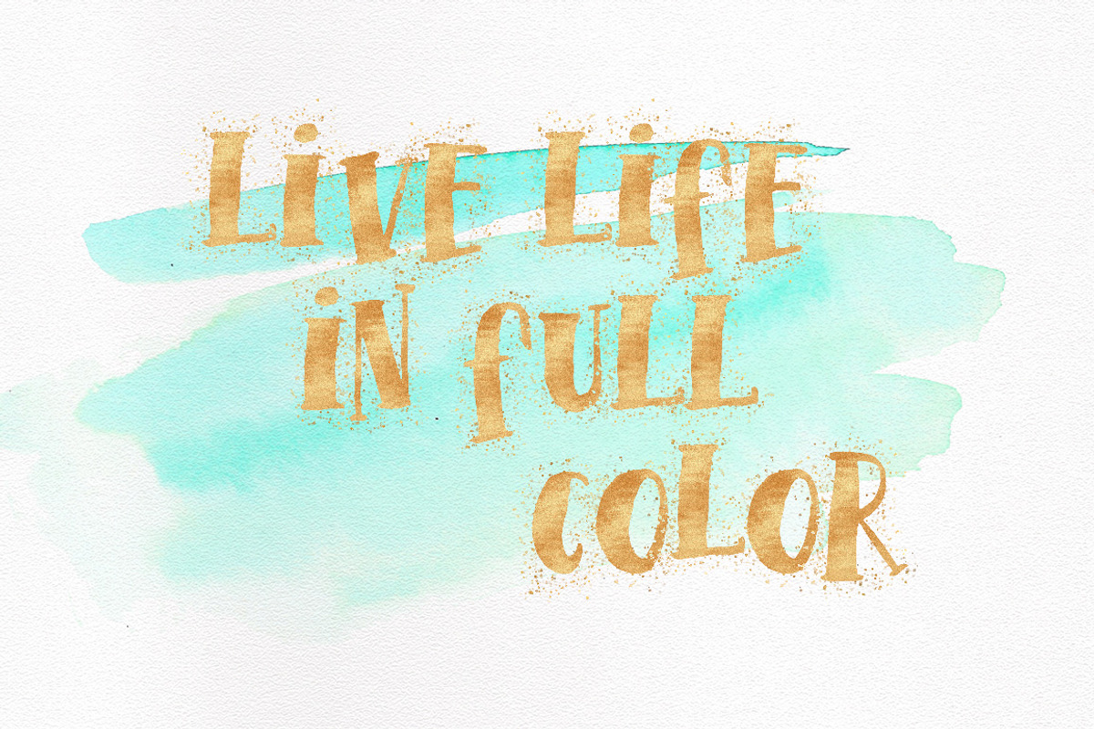 Time To Celebrate Gold Confetti Font preview 2
