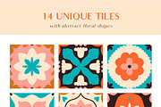 Floral Tiles - Patterns and Tiles, a Pattern Graphic by iliveinoctober (Thumbnail 2 of 8)
