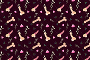 Seamless vagina,penis,sperm Pattern, a Pattern Graphic by Dreamline Desings (Thumbnail 5 of 11)