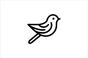 Outline bird logo, a Branding & Logo Template by Vectorium Studio