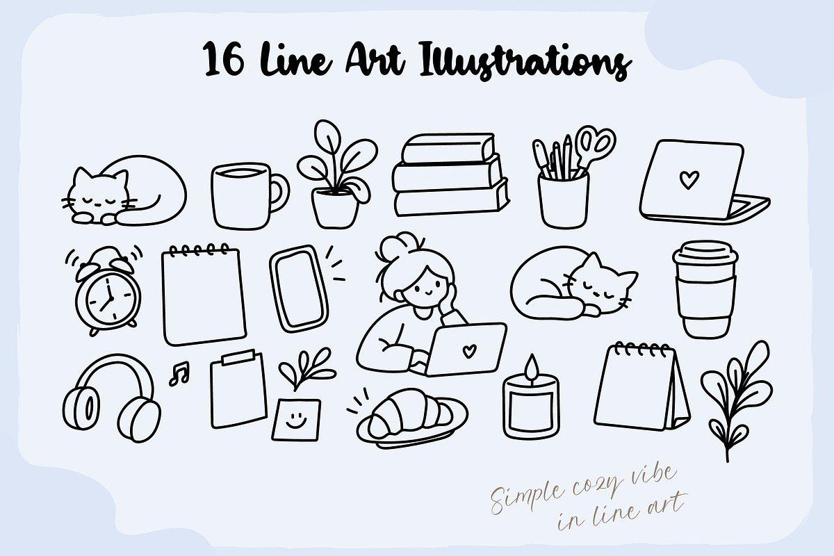 Cozy Lifestyle Illustration Set, an Object Illustration by OREHOVKA (Photo 3 of 4)