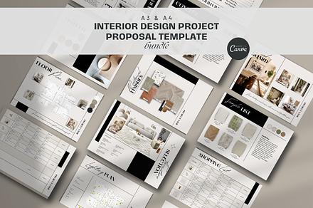 Interior Design Project Proposal, a Presentation Template by yesitisprintable