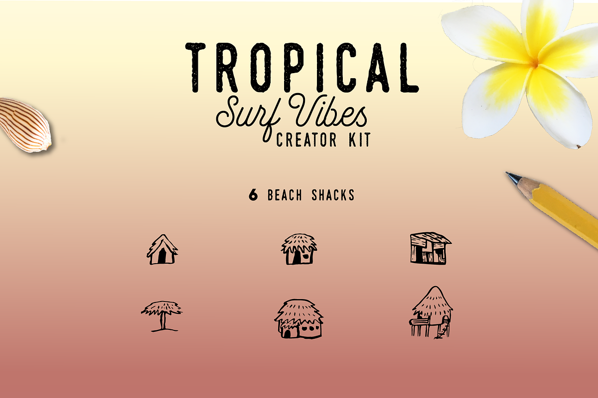 Lite-Tropical Surf Vibes-Creator Kit, an Illustration by Walking_Designs (Photo 4 of 4)