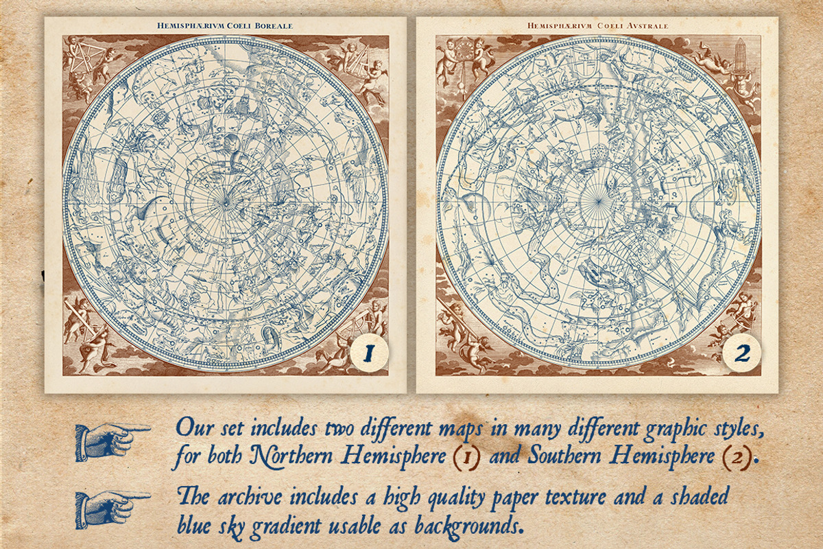 Constellations Vintage Illustrations, an Illustration by FourLeafLover (Photo 3 of 5)