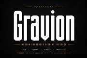 Gravion – Condensed Display Typeface, a Slab Serif Font by Wow Magic (Thumbnail 1 of 4)